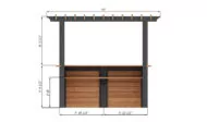 4x8 outdoor bar back side dimensions
