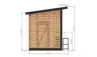 8x10 outdoor bar right side dimensions