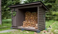 6x12 diy firewood shed with storage area
