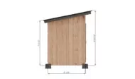 6x12 firewood shed right side dimensions