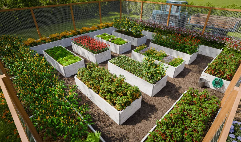 large-raised-garden-bed-with-deer-fence-design