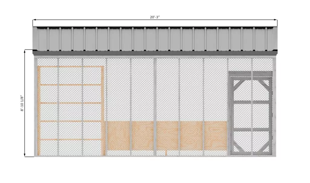 10x20-walk-in-chicken-run-back-side-dimensions