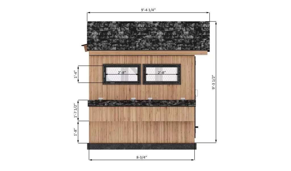 8x20-barn-style-chicken-coop-left-side-dimensions