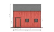 20x20-pole-barn-right-side-dimensions